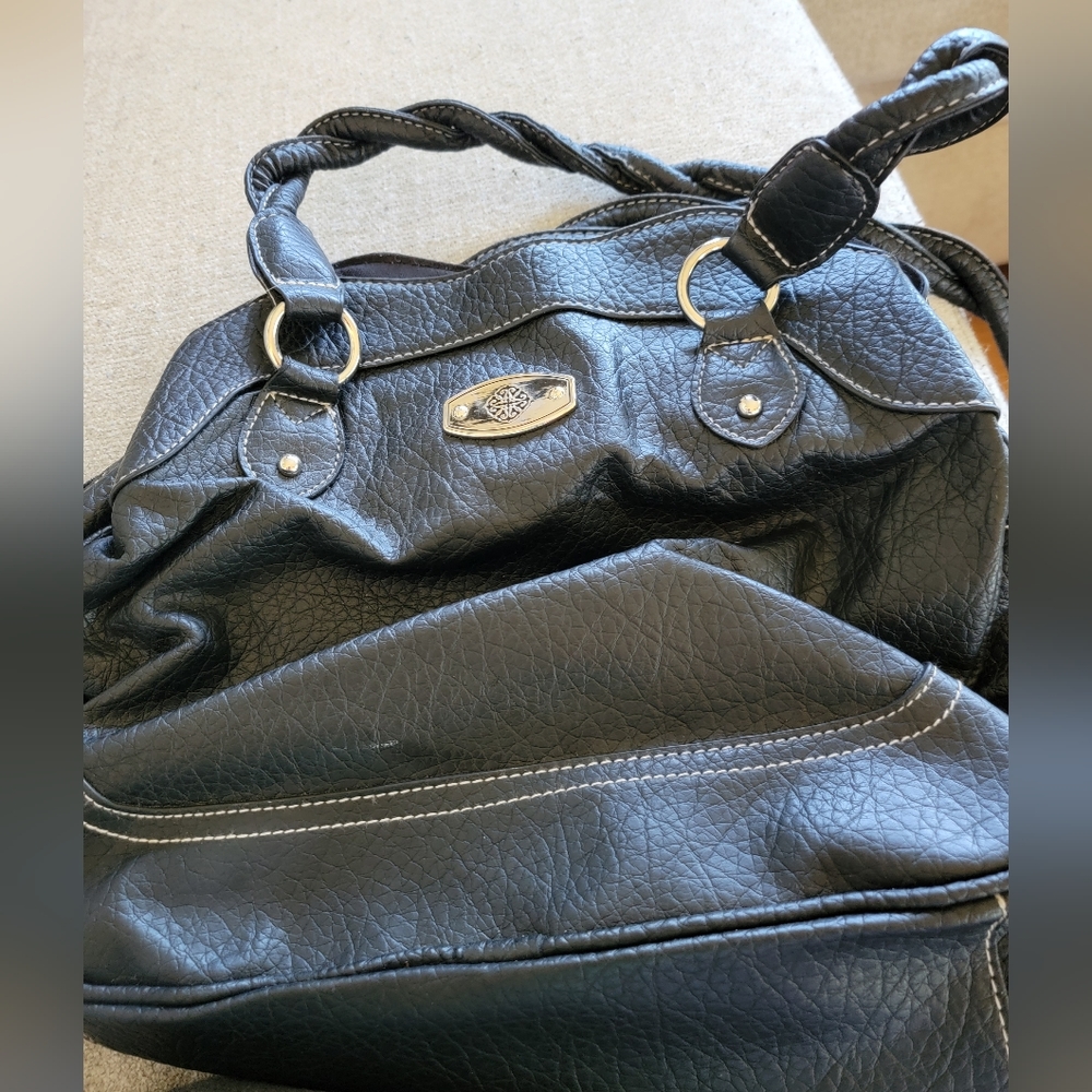 Black Treviso black imitation leather purse, see pictures, Small mark on front